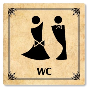 WC společné, 80x80mm, pergamen, Nebraska